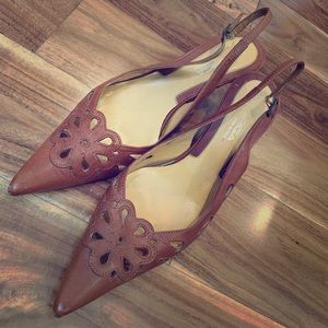 Via Spiga brown sling backs